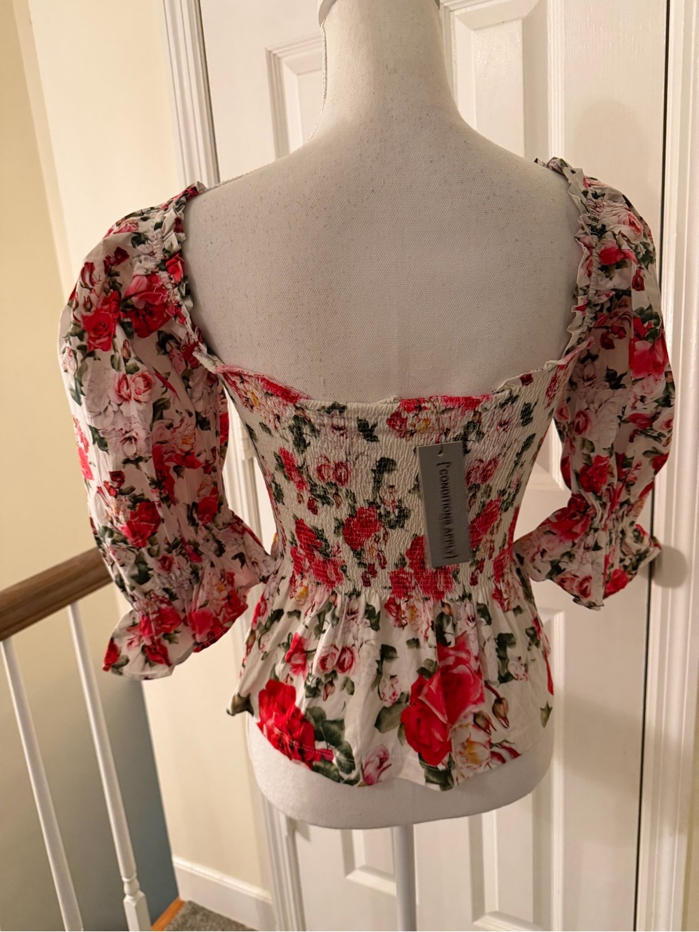 Anthropologie Smocked Sweatheart Blouse NWT! - Picture 16 of 16